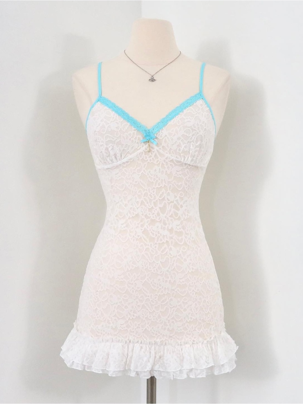 VsBaby doll Lace Slip blue